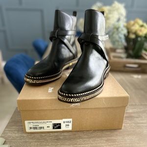 Christian louboutin chelsea chain flat calf brosse